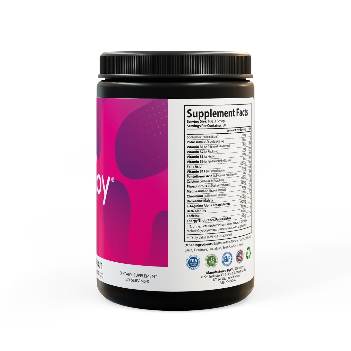 Pre-Workout Supplement, Watermelon (300g, 10.58oz)