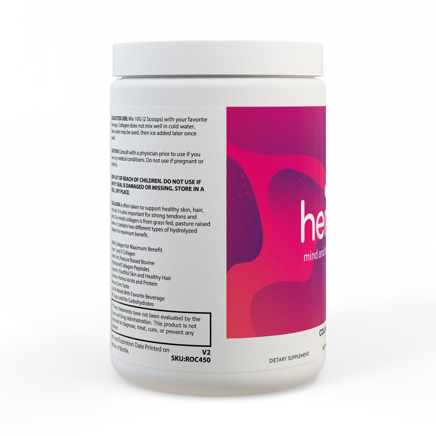 Collagen Peptides Type I & III Supplement (350g, 12.3oz)